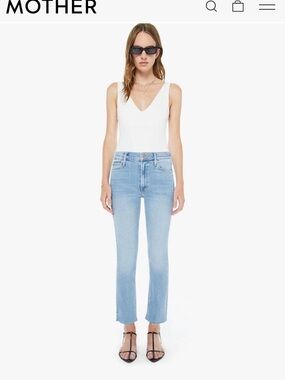 MOTHER The Mid Rise Dazzler Ankle Fray - Reading By The Pool